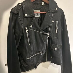 Levi’s faux leather moto jacket Size L